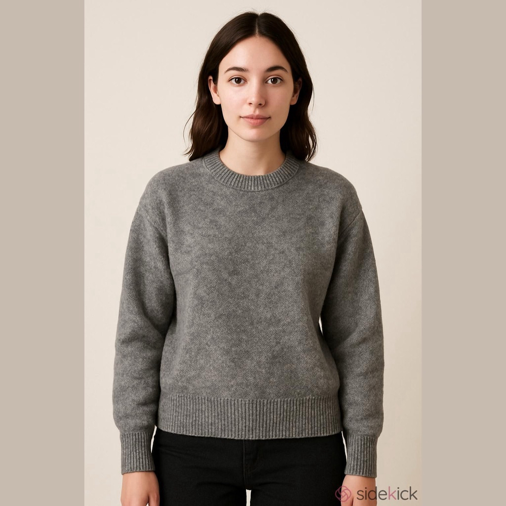 Giticle Gray Crew Neck Sweater Women's Small